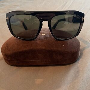 Tom Ford Dark Sunglasses with Brown Case